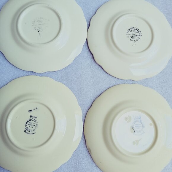 4 Franciscan Desert Rose 1940s small plates - Picture 7 of 11
